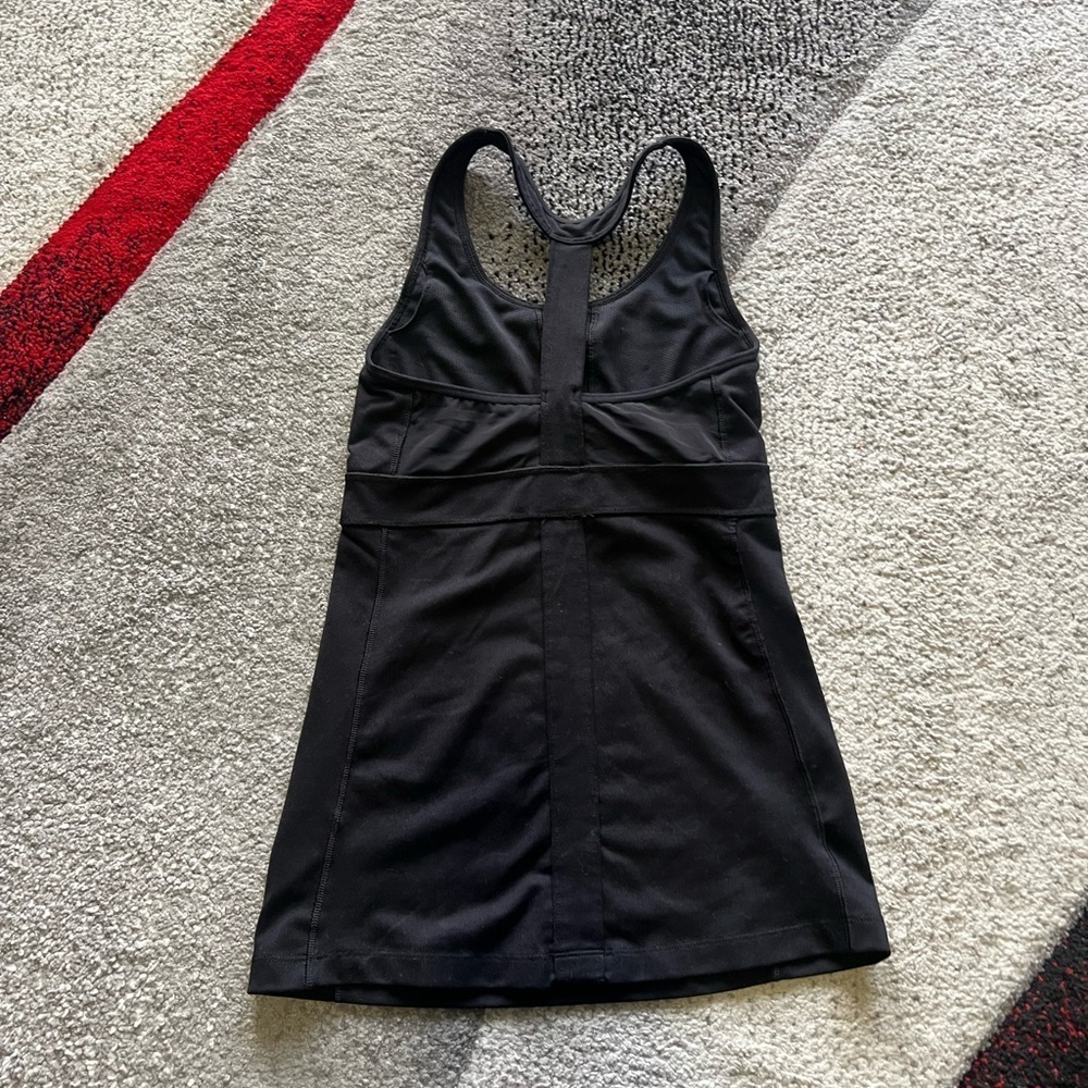 Athleta Black Racerback Athletic Tennis Preppy Tank Top - Picture 3 of 3